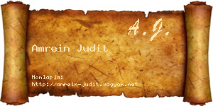 Amrein Judit névjegykártya